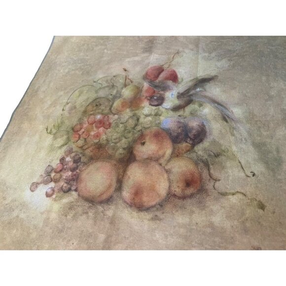 Set of 4 Vintage Cheri Blum Fruit Cloth Dinner Linens Napkins 18.5" Square - Picture 3 of 13